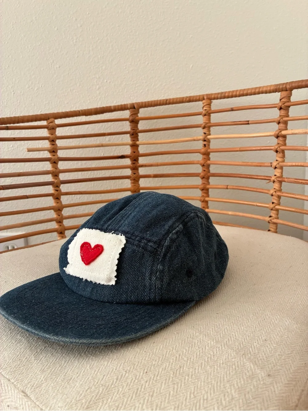 Kids Cash and Co Denim Heart Hat